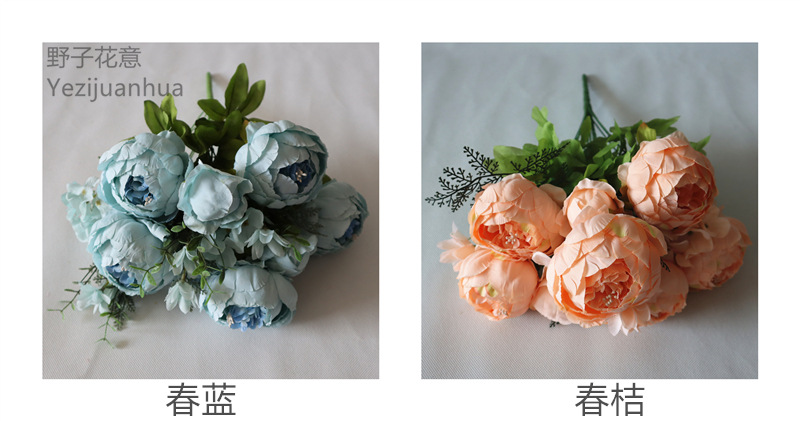 Anemone Hupehensis 13 EuropeanStyle Core Peony Bouquet Wedding Home Furnishing Floral Artificial Flower Peony Whole Anemone Hupehensis 13 EuropeanStyle Core Peony Bouquet Wedding Home Furnishing Floral Artificial Flower Peony Whole