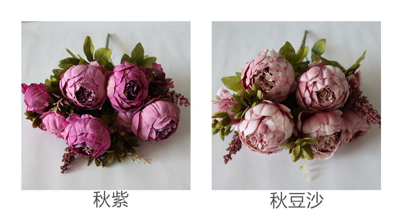 Anemone Hupehensis 13 EuropeanStyle Core Peony Bouquet Wedding Home Furnishing Floral Artificial Flower Peony Whole Anemone Hupehensis 13 EuropeanStyle Core Peony Bouquet Wedding Home Furnishing Floral Artificial Flower Peony Whole