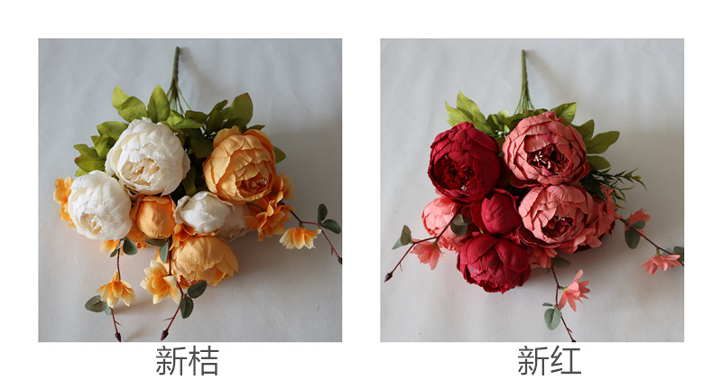 Anemone Hupehensis 13 EuropeanStyle Core Peony Bouquet Wedding Home Furnishing Floral Artificial Flower Peony Whole Anemone Hupehensis 13 EuropeanStyle Core Peony Bouquet Wedding Home Furnishing Floral Artificial Flower Peony Whole