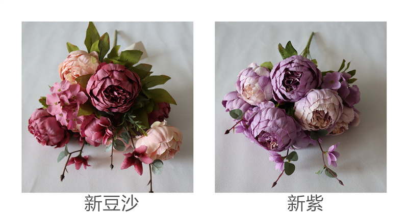 Anemone Hupehensis 13 EuropeanStyle Core Peony Bouquet Wedding Home Furnishing Floral Artificial Flower Peony Whole Anemone Hupehensis 13 EuropeanStyle Core Peony Bouquet Wedding Home Furnishing Floral Artificial Flower Peony Whole