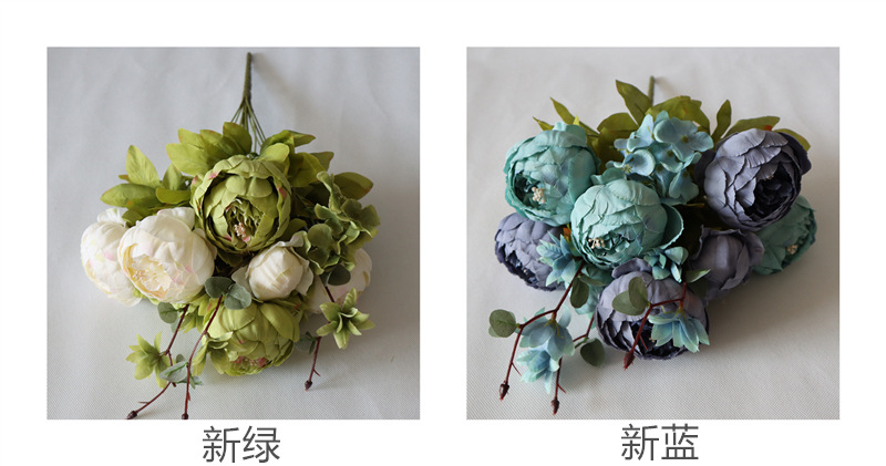 Anemone Hupehensis 13 EuropeanStyle Core Peony Bouquet Wedding Home Furnishing Floral Artificial Flower Peony Whole Anemone Hupehensis 13 EuropeanStyle Core Peony Bouquet Wedding Home Furnishing Floral Artificial Flower Peony Whole