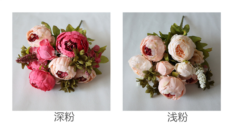 Anemone Hupehensis 13 EuropeanStyle Core Peony Bouquet Wedding Home Furnishing Floral Artificial Flower Peony Whole Anemone Hupehensis 13 EuropeanStyle Core Peony Bouquet Wedding Home Furnishing Floral Artificial Flower Peony Whole