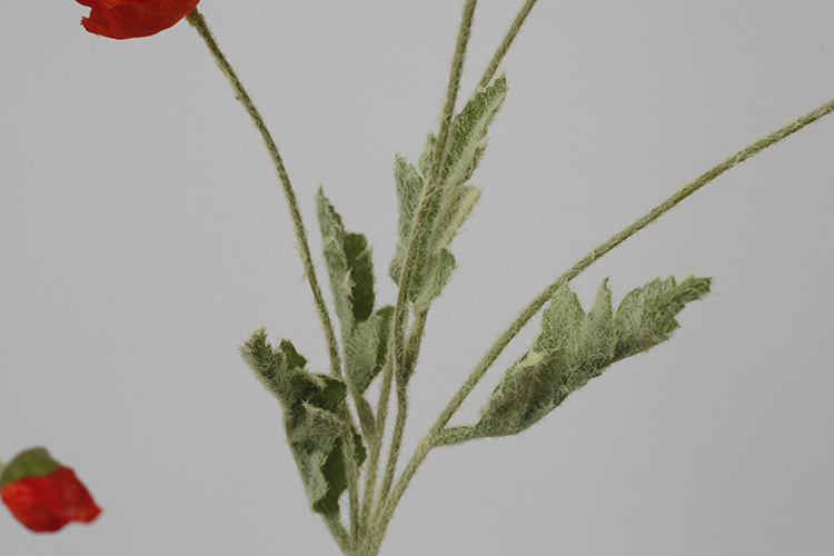 Taobao Tmall Supply Wholesale Affordable Luxury Artificial Flower Yu Mei Flocking Poppy Flower Wedding Photography 