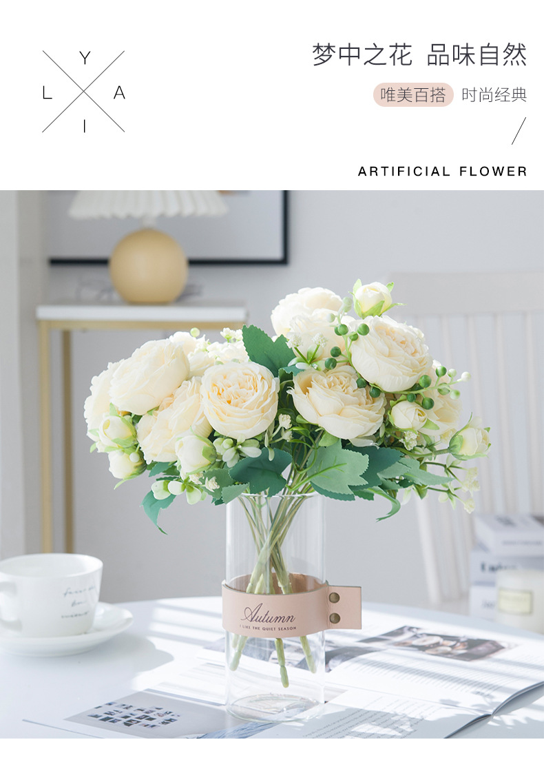 Artificial Flower White Peony Bouquet Vase Decoration Home Wedding Fake Artificial Silk Amazon AliExpress Popular Artificial Flower White Peony Bouquet Vase Decoration Home Wedding Fake Artificial Silk Amazon AliExpress Popular
