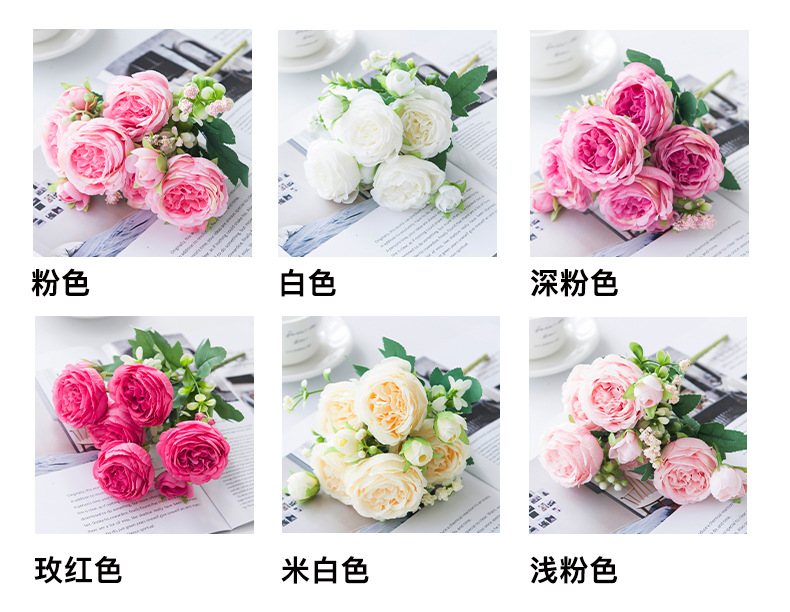 Artificial Flower White Peony Bouquet Vase Decoration Home Wedding Fake Artificial Silk Amazon AliExpress Popular Artificial Flower White Peony Bouquet Vase Decoration Home Wedding Fake Artificial Silk Amazon AliExpress Popular