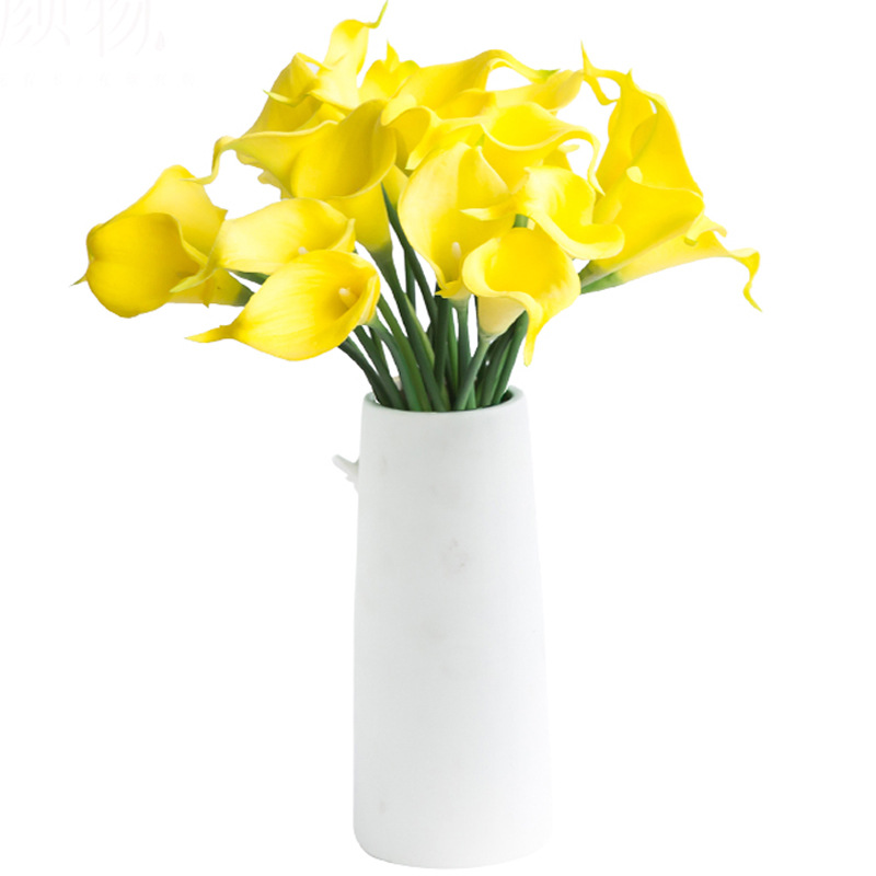 High Simulation Artificial Flower Calla Home Dining Table Artificial Flower Vase Flower Arrangement Mini Common Calla