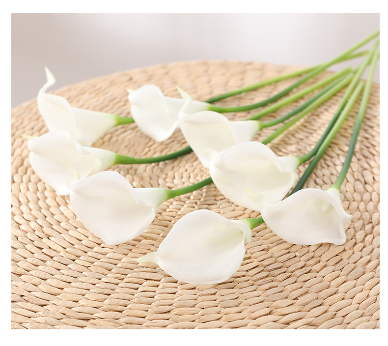 High Simulation Artificial Flower Calla Home Dining Table Artificial Flower Vase Flower Arrangement Mini Common Calla
