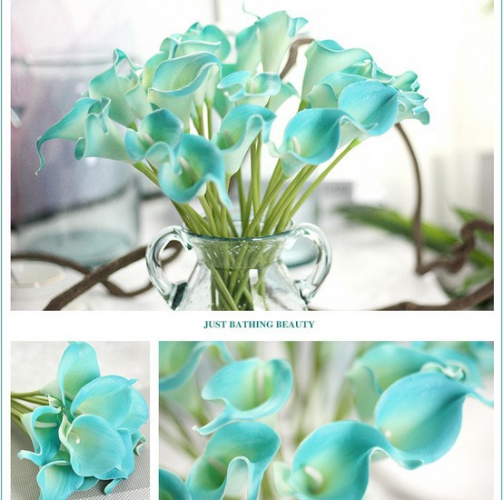 High Simulation Artificial Flower Calla Home Dining Table Artificial Flower Vase Flower Arrangement Mini Common Calla