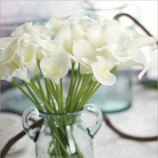 High Simulation Artificial Flower Calla Home Dining Table Artificial Flower Vase Flower Arrangement Mini Common Calla