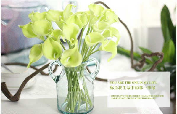 High Simulation Artificial Flower Calla Home Dining Table Artificial Flower Vase Flower Arrangement Mini Common Calla