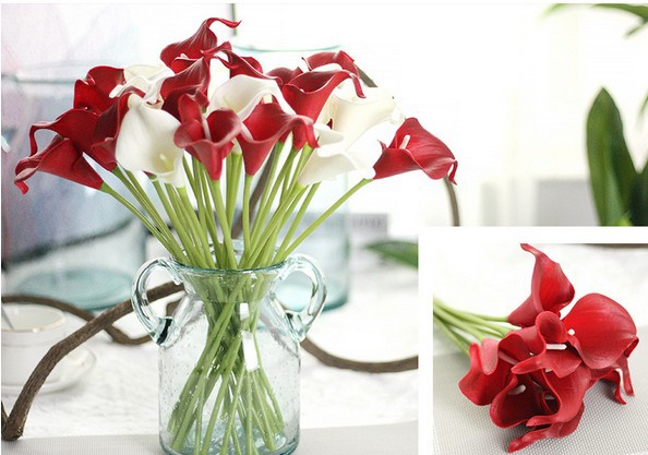 High Simulation Artificial Flower Calla Home Dining Table Artificial Flower Vase Flower Arrangement Mini Common Calla