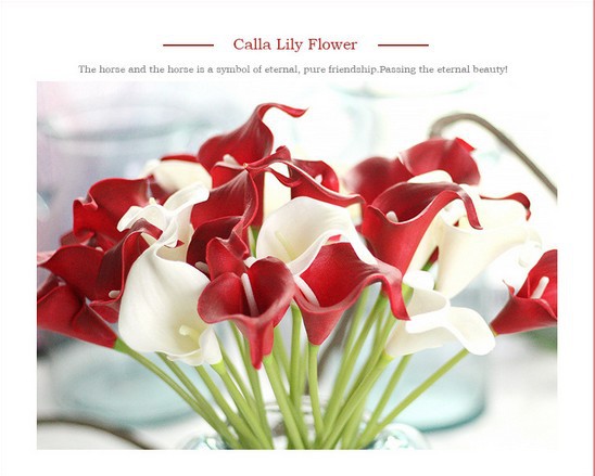 High Simulation Artificial Flower Calla Home Dining Table Artificial Flower Vase Flower Arrangement Mini Common Calla