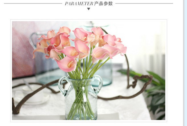High Simulation Artificial Flower Calla Home Dining Table Artificial Flower Vase Flower Arrangement Mini Common Calla