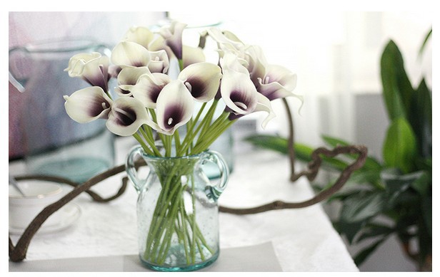 High Simulation Artificial Flower Calla Home Dining Table Artificial Flower Vase Flower Arrangement Mini Common Calla