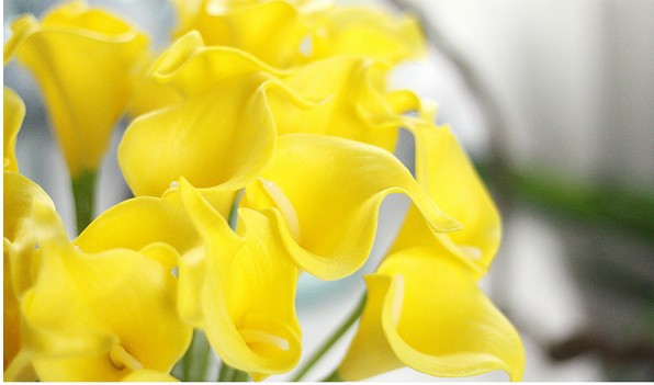 High Simulation Artificial Flower Calla Home Dining Table Artificial Flower Vase Flower Arrangement Mini Common Calla