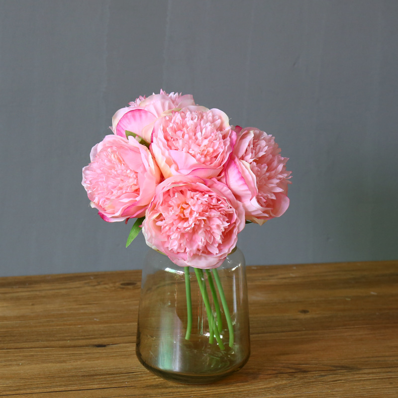 French Style 5-Head Hand-Tied Artificial Flower  Artificial Flower  Wedding Simulation Plant
