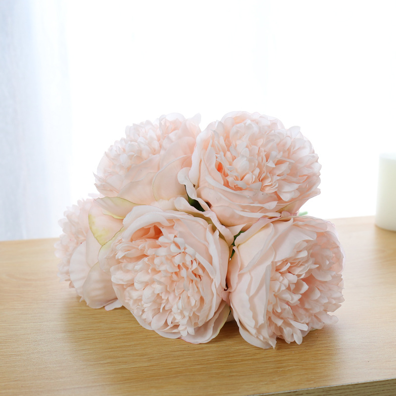 French Style 5-Head Hand-Tied Artificial Flower  Artificial Flower  Wedding Simulation Plant