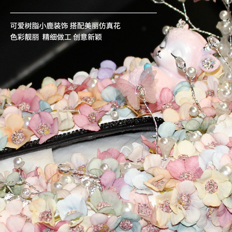 Box for Car Artificial Flower Car Decoration Fashionable Ornaments Tissue Box Seat Creative inside the Car Napkin Carton