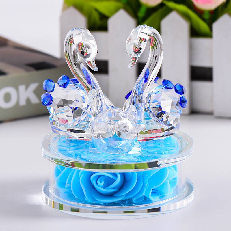 Crystal crafts crystal swan crystal wedding articles gifts