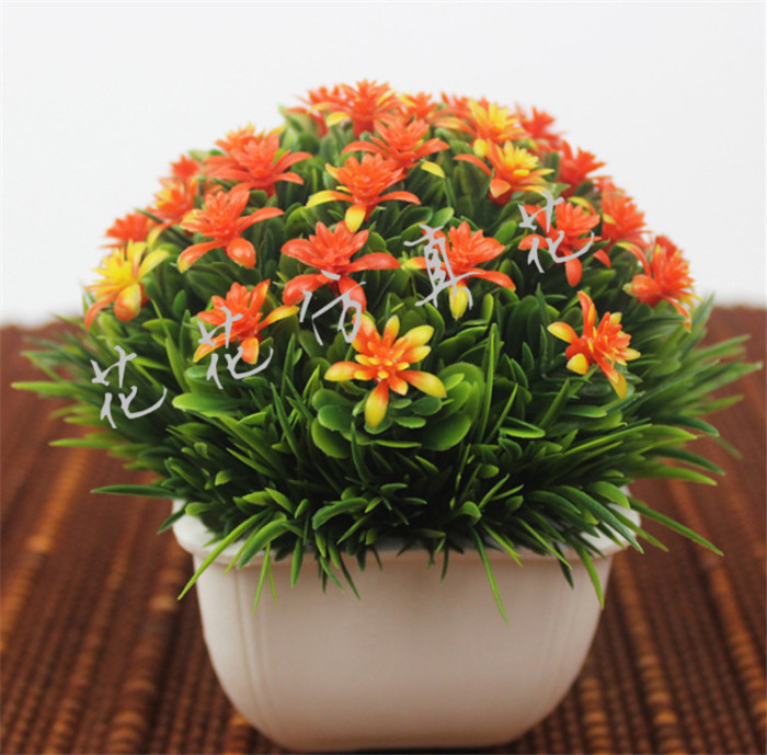 Garden green grass ball simulation decoration decoration potted bonsai flowers