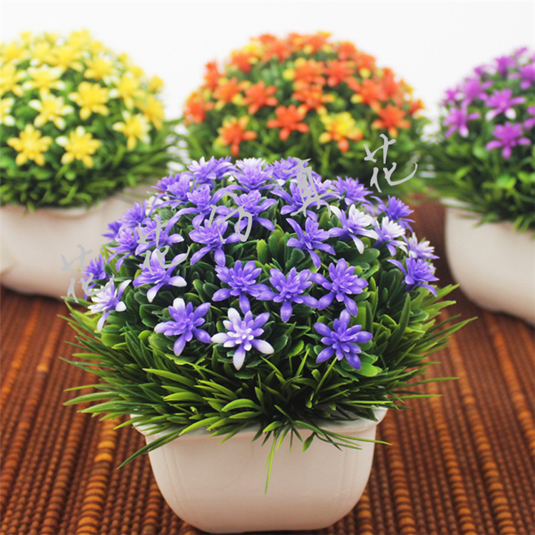Garden green grass ball simulation decoration decoration potted bonsai flowers