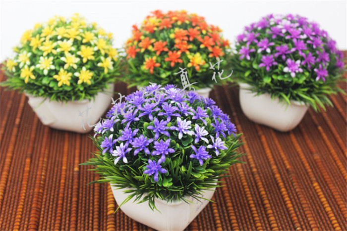 Garden green grass ball simulation decoration decoration potted bonsai flowers