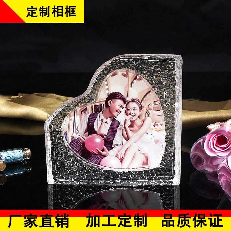 Artificial K9 Crystal Crafts Cool Custom DIY Small Square Thermal Transfer Crystal Photo Frame Blank Consumables