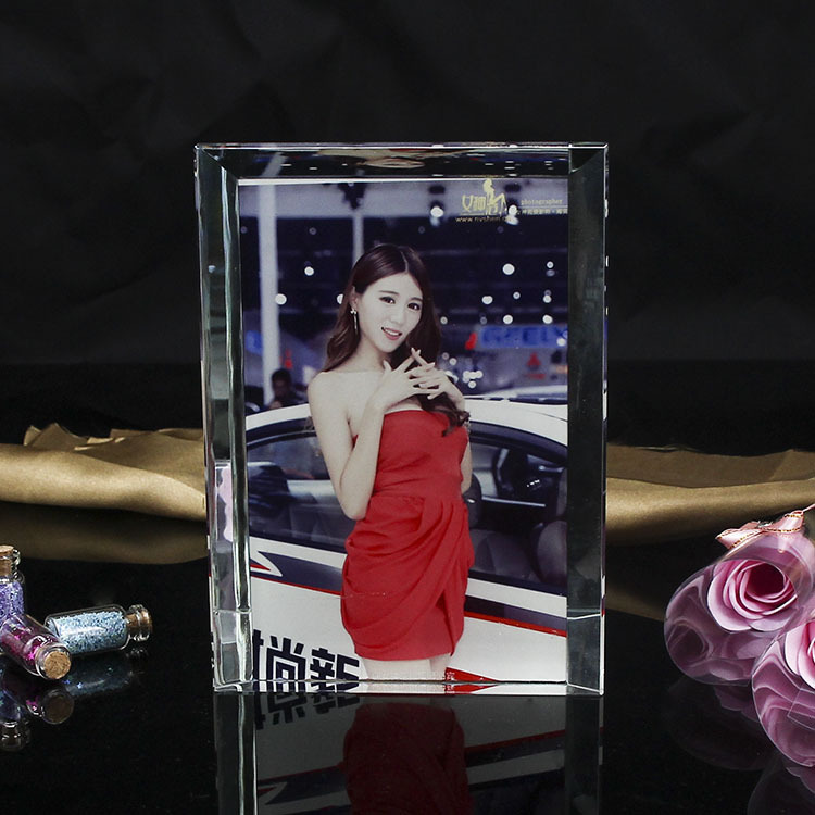 Artificial K9 Crystal Crafts Cool Custom DIY Small Square Thermal Transfer Crystal Photo Frame Blank Consumables