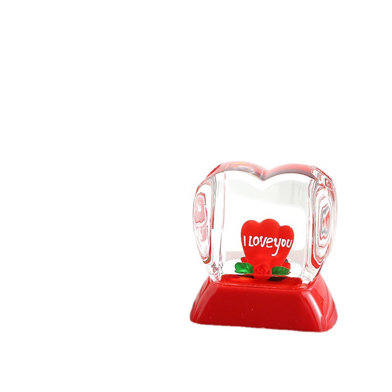 Water Hourglass Desktop Decoration Crystal Crafts Love Pen Transparent Acrylic Crystal Pen Holder Creative Pen Holder