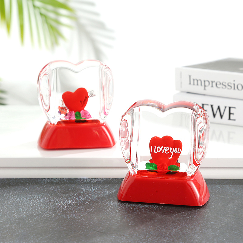 Water Hourglass Desktop Decoration Crystal Crafts Love Pen Transparent Acrylic Crystal Pen Holder Creative Pen Holder