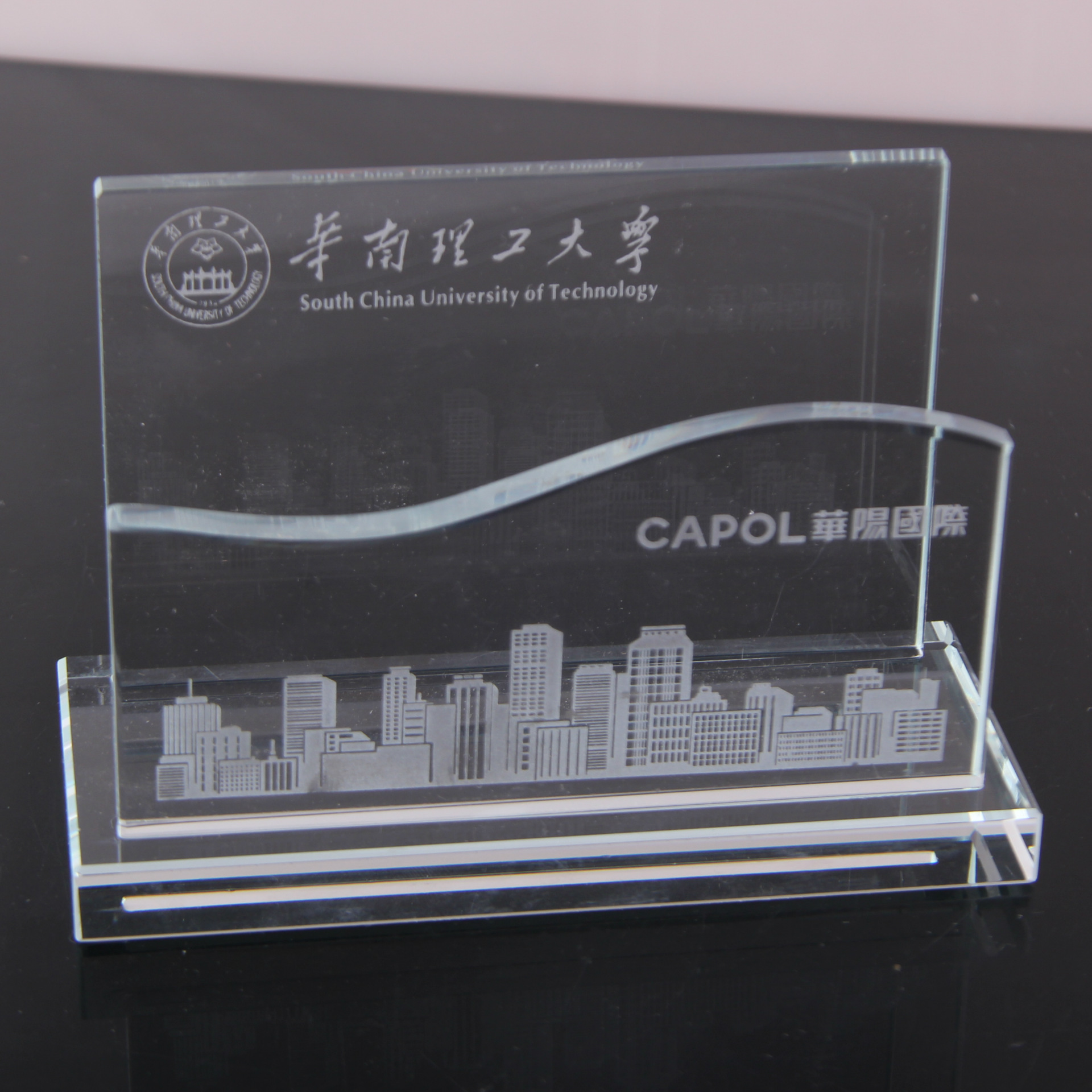 Manufacturer direct selling creative crystal crafts card holder business gifts can be customized logo patterns
