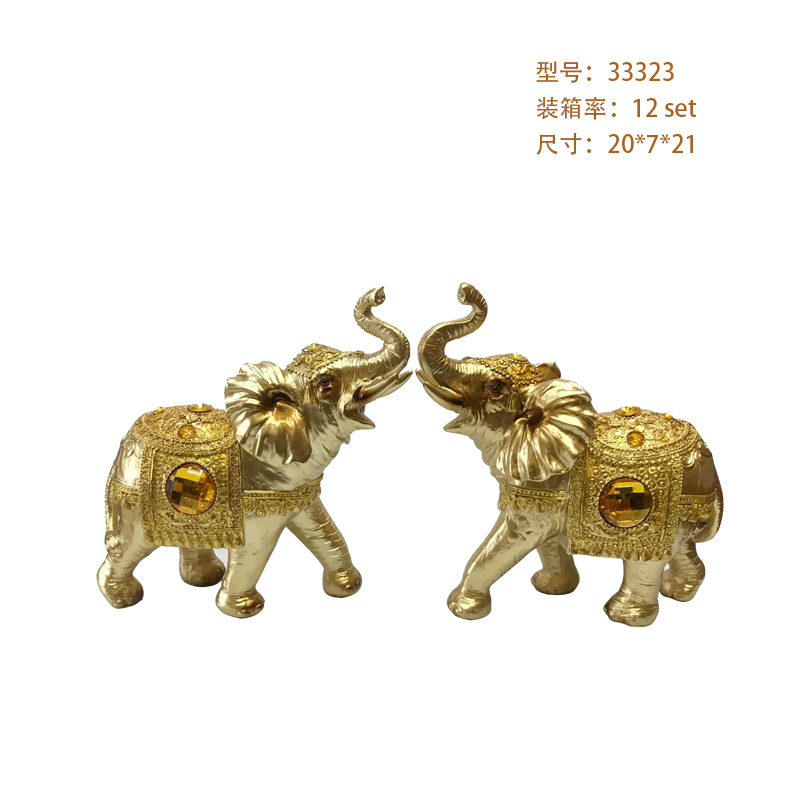 Resin Crafts Southeast Asian Style Golden Object Home Living Room Entrance Decorative Craft Gift Small Ornaments
