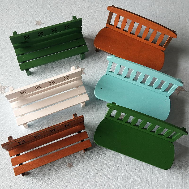 Japanese Foreign Trade Hollow Small Wooden Chair European Park Style Home Decoration Wooden Chair Wood crafts