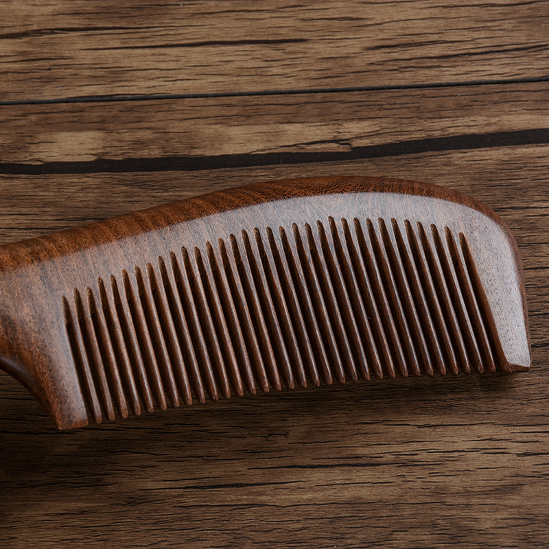 Ebony Wooden Comb Sub Golden Sandalwood Extended Handle Handmade Creative Color Painted Wood crafts