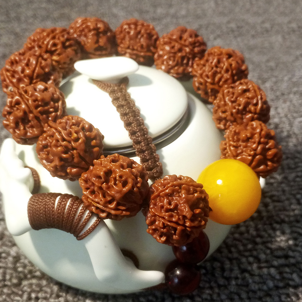 Yimusiyu Nepal Big Rudraksha Beads Stump Five Or Six Petals Red Skin Yellow Skin Buddha Beads Crafts Bodhi Bracelet