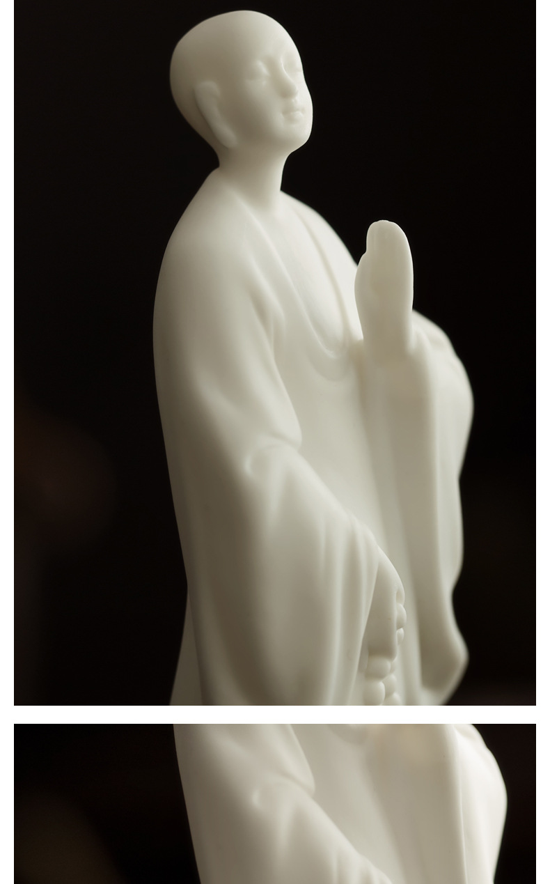 Factory Blanc De Chine Chinese Zen Buddha Little Monk Tea Pet Decoration Ceramic Antique Shelf Study Room Decoration Factory Blanc De Chine Chinese Zen Buddha Little Monk Tea Pet Decoration Ceramic Antique Shelf Study Room Decoration