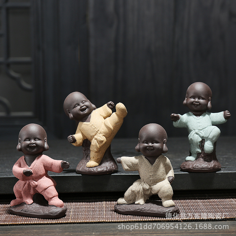 Boutique Ceramic Handmade Tea Ornaments Buddha Statue Small Buddha Yixing Clay Colored Clay Little Monk Car Decoration Boutique Ceramic Handmade Tea Ornaments Buddha Statue Small Buddha Yixing Clay Colored Clay Little Monk Car Decoration