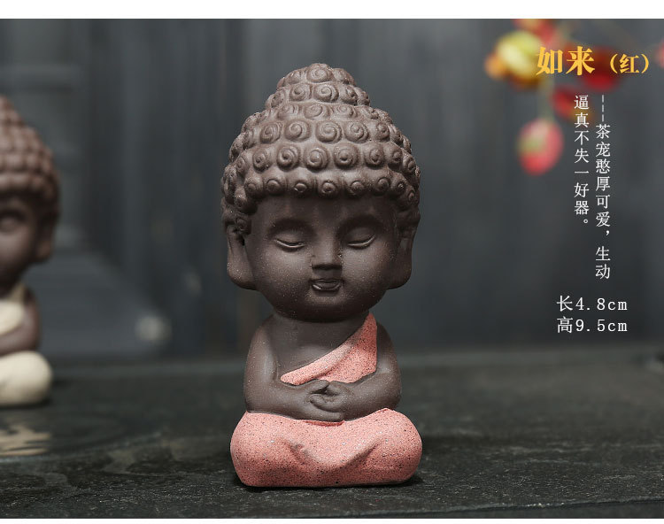 Boutique Ceramic Handmade Tea Ornaments Buddha Statue Small Buddha Yixing Clay Colored Clay Little Monk Car Decoration Boutique Ceramic Handmade Tea Ornaments Buddha Statue Small Buddha Yixing Clay Colored Clay Little Monk Car Decoration