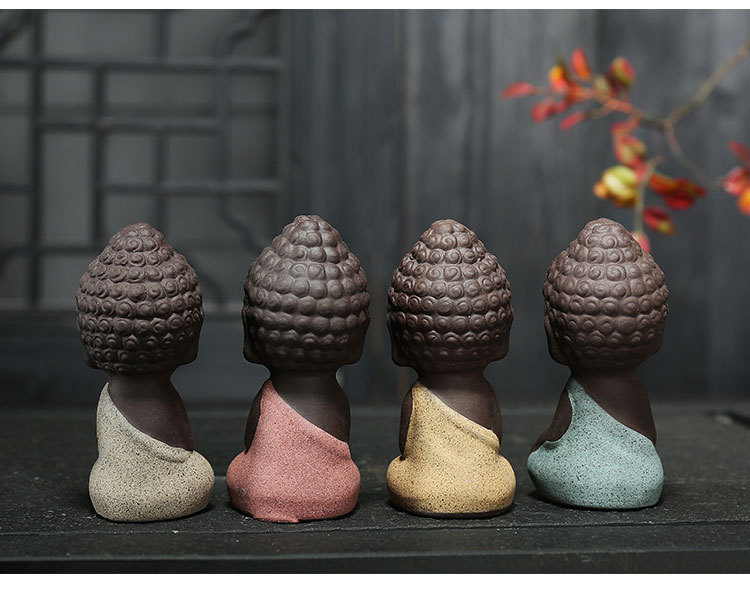 Boutique Ceramic Handmade Tea Ornaments Buddha Statue Small Buddha Yixing Clay Colored Clay Little Monk Car Decoration Boutique Ceramic Handmade Tea Ornaments Buddha Statue Small Buddha Yixing Clay Colored Clay Little Monk Car Decoration