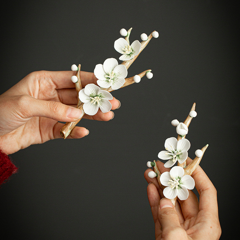 Ceramic Flower Creative Pen Shelf Japanese Tea Ceremony Decoration Tea Ornaments Zen Small Ornaments Buddha Worship