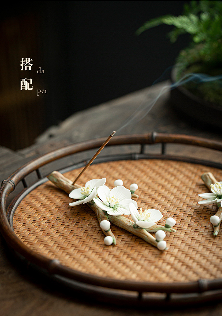 Ceramic Flower Creative Pen Shelf Japanese Tea Ceremony Decoration Tea Ornaments Zen Small Ornaments Buddha Worship Ceramic Flower Creative Pen Shelf Japanese Tea Ceremony Decoration Tea Ornaments Zen Small Ornaments Buddha Worship