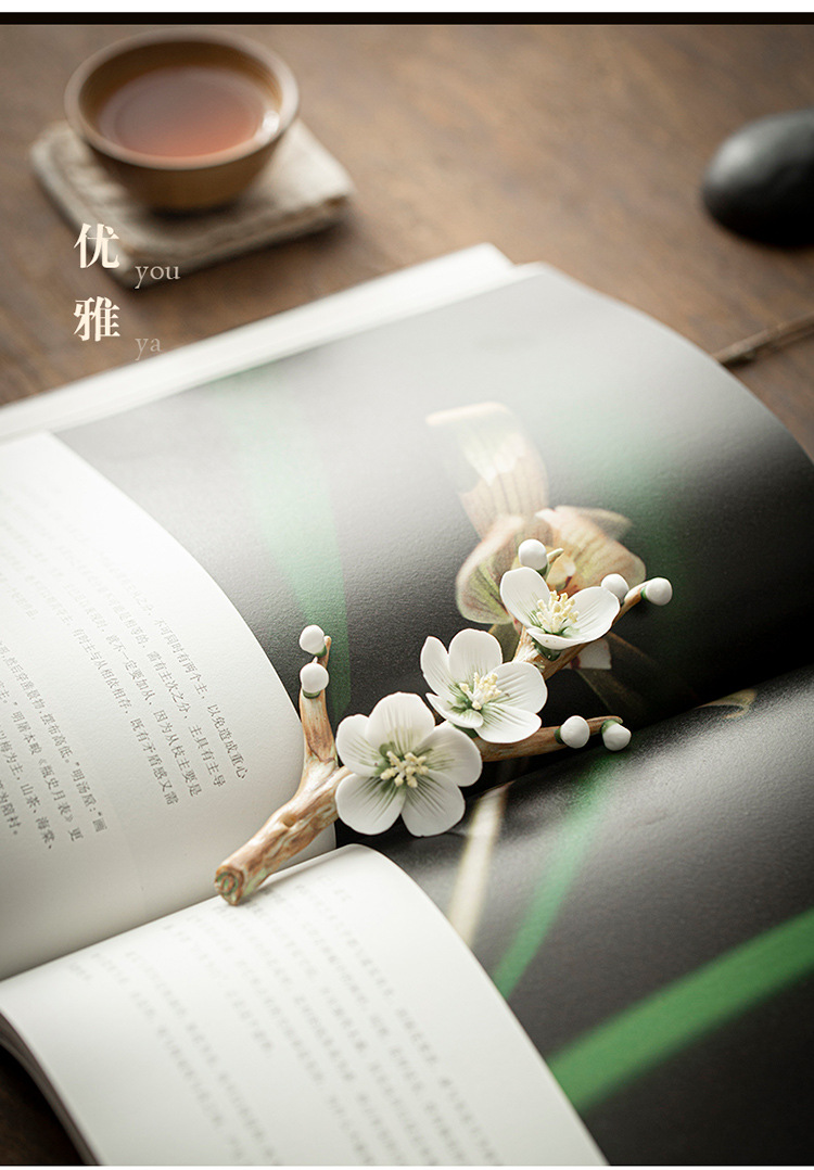 Ceramic Flower Creative Pen Shelf Japanese Tea Ceremony Decoration Tea Ornaments Zen Small Ornaments Buddha Worship Ceramic Flower Creative Pen Shelf Japanese Tea Ceremony Decoration Tea Ornaments Zen Small Ornaments Buddha Worship