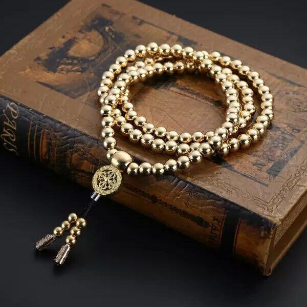 Buddha Beaded Necklace Titanium Steel Car Decorations Car Pendant Steam Car Decorations SelfDefense Bracelet Weapon Whip