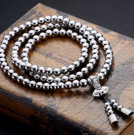 Buddha Beaded Necklace Titanium Steel Car Decorations Car Pendant Steam Car Decorations SelfDefense Bracelet Weapon Whip