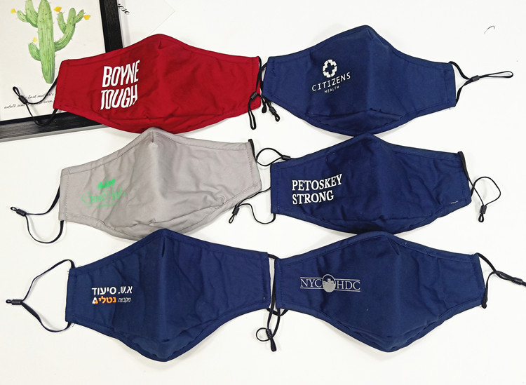Washable cotton cloth adult respirator PM2.5 dust and fog respirator customized logo across indicates the border Washable cotton cloth adult respirator PM2.5 dust and fog respirator customized logo across indicates the border