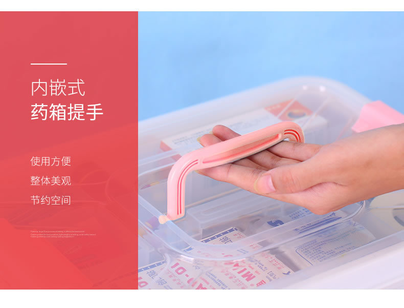 Family medicine box medicine box large layered transparent portable family medicine box medicine small first aid box Family medicine box medicine box large layered transparent portable family medicine box medicine small first aid box
