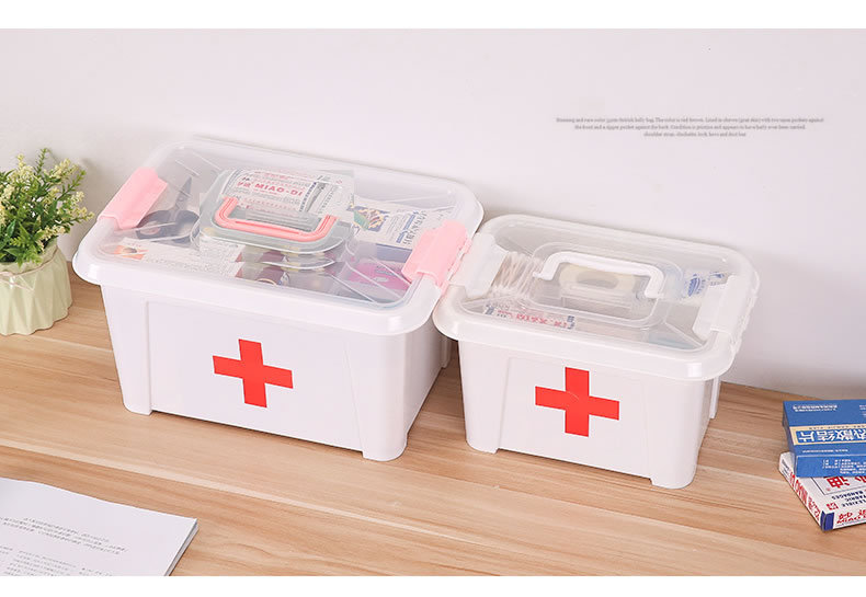 Family medicine box medicine box large layered transparent portable family medicine box medicine small first aid box Family medicine box medicine box large layered transparent portable family medicine box medicine small first aid box