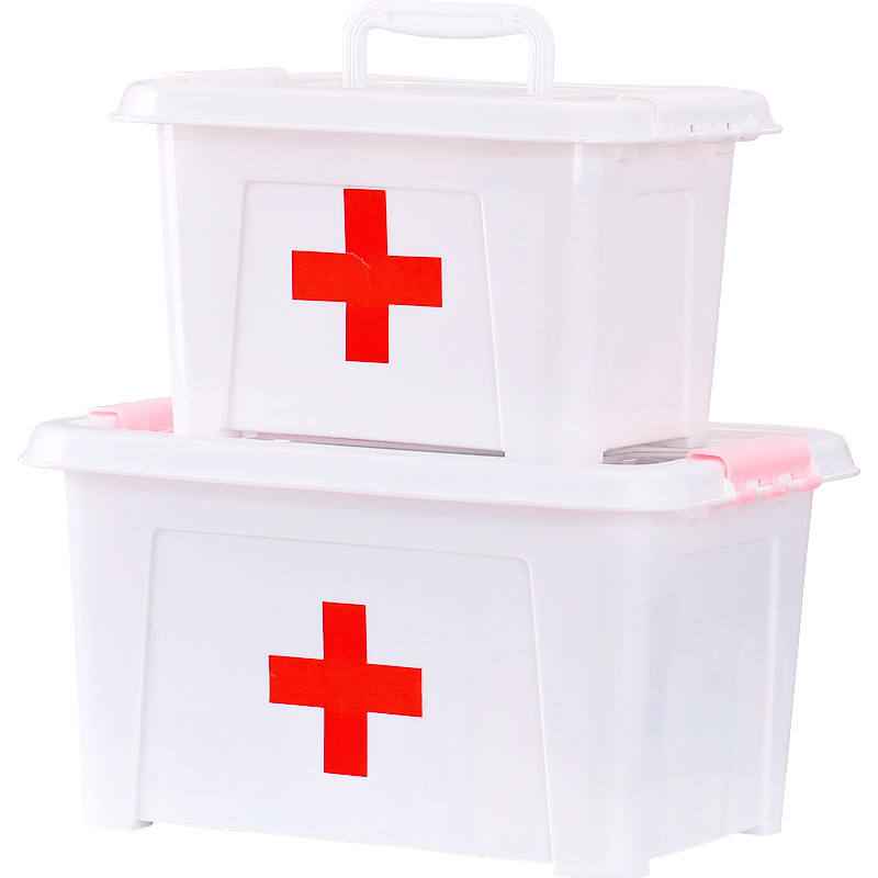 Family medicine box medicine box large layered transparent portable family medicine box medicine small first aid box Family medicine box medicine box large layered transparent portable family medicine box medicine small first aid box