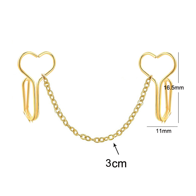 Stainless Steel Heart Nasal Splint Nose Chain Fake Nose Ring Nose Chain Nose Chain Amazon AliExpress New Product Stainless Steel Heart Nasal Splint Nose Chain Fake Nose Ring Nose Chain Nose Chain Amazon AliExpress New Product