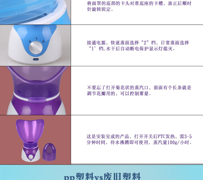 Nasal Steamer 2in1 Facial Moisturizing Spray Devices Essential Oil Aromatherapy Sprayer Domestic Beauty Apparatus
